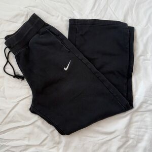 Nike Black Wide Leg with White Swoosh